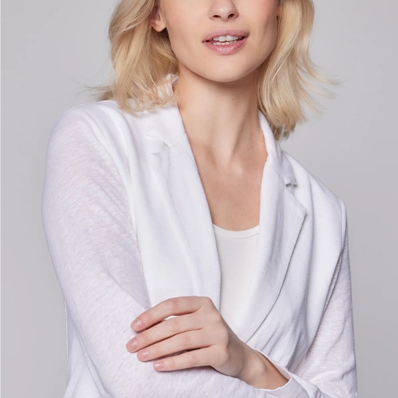 Majestic Filatures Pink Linen Blazer cardigan Jacket size 2 small see chart - Picture 4 of 14